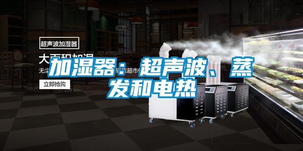 加濕器：超聲波、蒸發(fā)和電熱