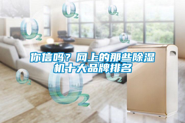 你信嗎？網上的那些除濕機十大品牌排名