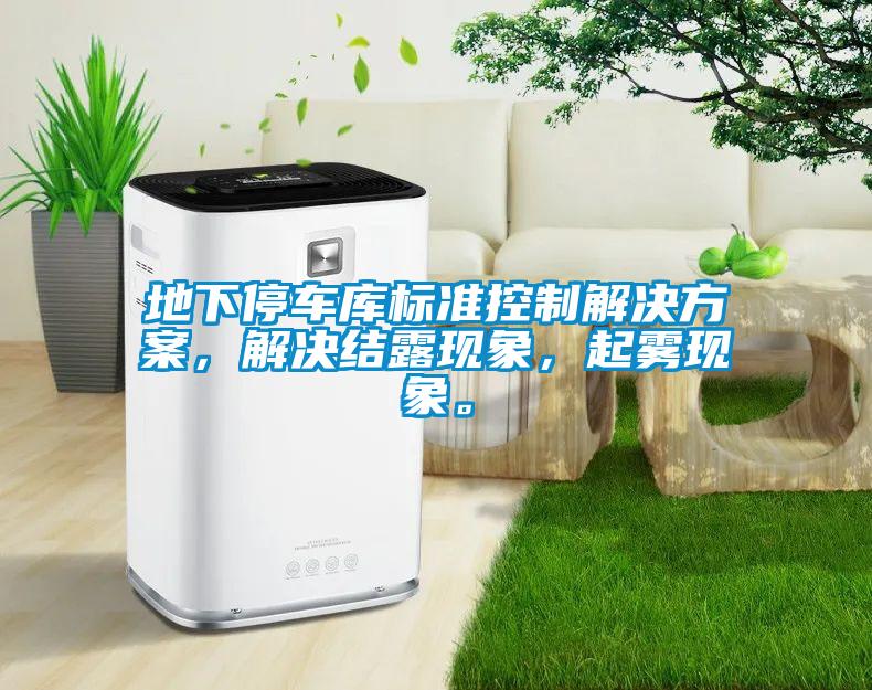 地下停車庫標(biāo)準(zhǔn)控制解決方案，解決結(jié)露現(xiàn)象，起霧現(xiàn)象。