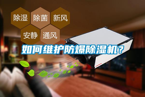 如何維護防爆除濕機？