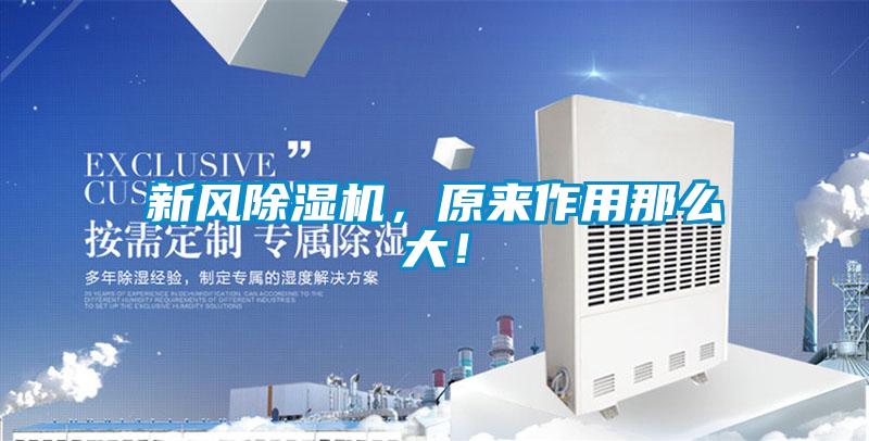 新風(fēng)除濕機(jī)，原來作用那么大！