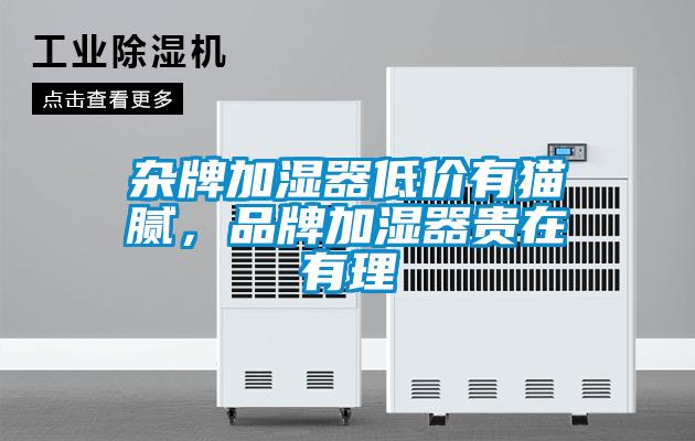 雜牌加濕器低價(jià)有貓膩，品牌加濕器貴在有理
