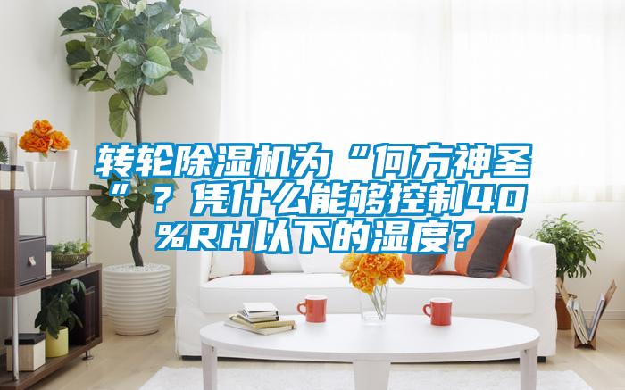 轉(zhuǎn)輪除濕機(jī)為“何方神圣”？憑什么能夠控制40%RH以下的濕度？