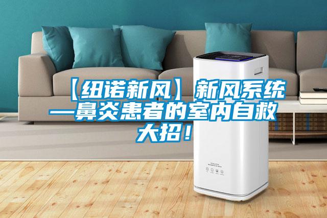 【紐諾新風(fēng)】新風(fēng)系統(tǒng)—鼻炎患者的室內(nèi)自救大招！