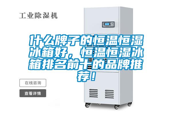 什么牌子的恒溫恒濕冰箱好，恒溫恒濕冰箱排名前十的品牌推薦！