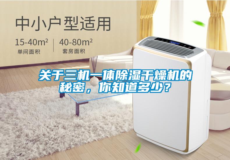 關(guān)于三機(jī)一體除濕干燥機(jī)的秘密，你知道多少？