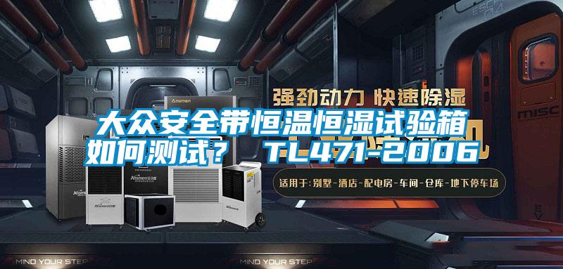 大眾安全帶恒溫恒濕試驗箱如何測試？ TL471-2006