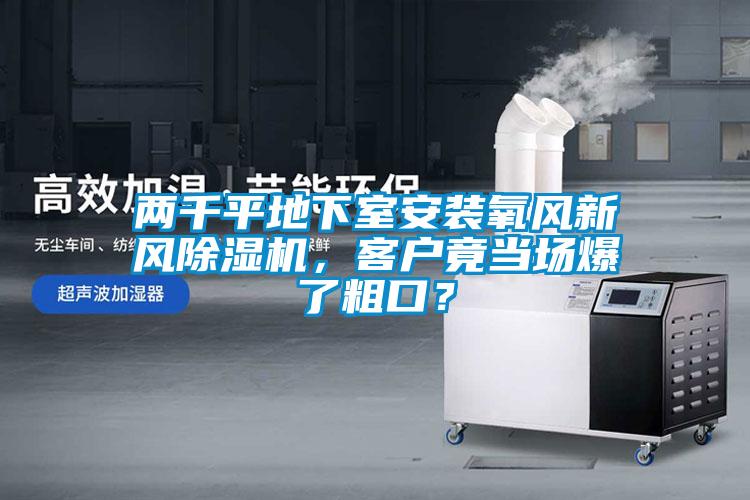 兩千平地下室安裝氧風新風除濕機，客戶竟當場爆了粗口？