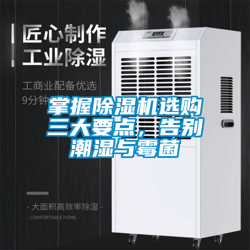 掌握除濕機選購三大要點，告別潮濕與霉菌