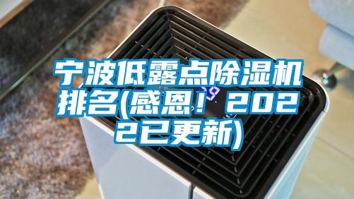 寧波低露點(diǎn)除濕機(jī)排名(感恩！2022已更新)