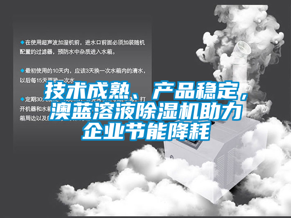技術(shù)成熟、產(chǎn)品穩(wěn)定，澳藍(lán)溶液除濕機助力企業(yè)節(jié)能降耗
