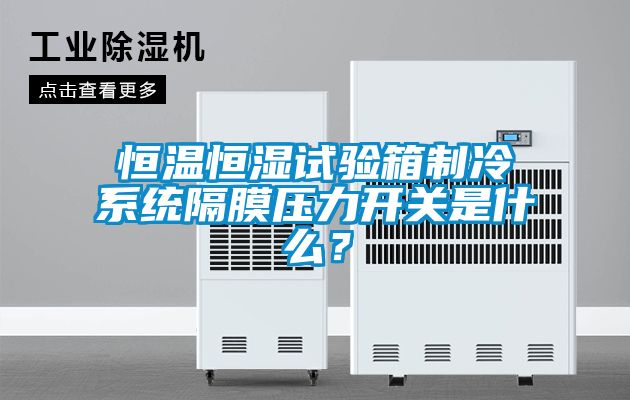 恒溫恒濕試驗箱制冷系統(tǒng)隔膜壓力開關(guān)是什么？
