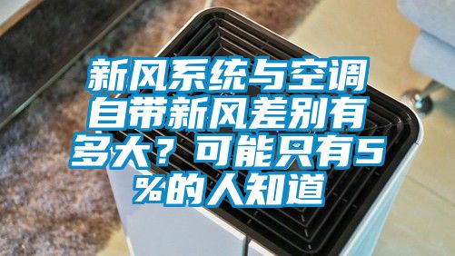 新風(fēng)系統(tǒng)與空調(diào)自帶新風(fēng)差別有多大？可能只有5%的人知道