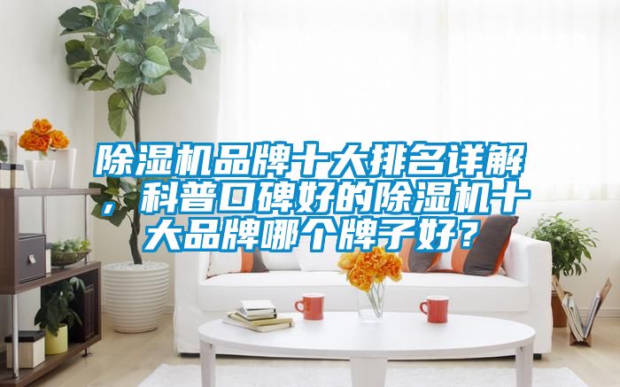 除濕機品牌十大排名詳解，科普口碑好的除濕機十大品牌哪個牌子好？