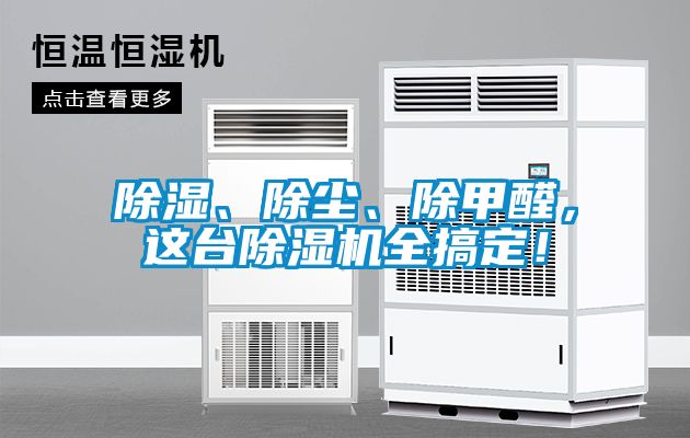 除濕、除塵、除甲醛，這臺(tái)除濕機(jī)全搞定！