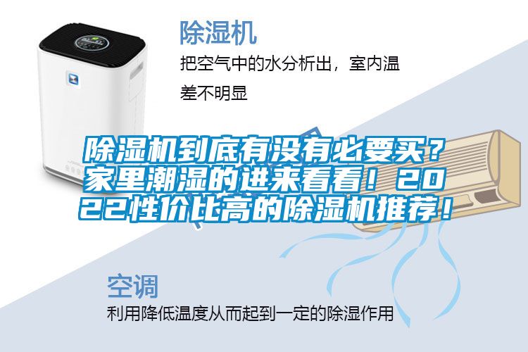 除濕機(jī)到底有沒有必要買？家里潮濕的進(jìn)來看看！2022性價比高的除濕機(jī)推薦！