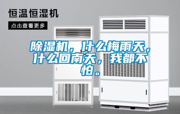 除濕機(jī)，什么梅雨天，什么回南天，我都不怕。