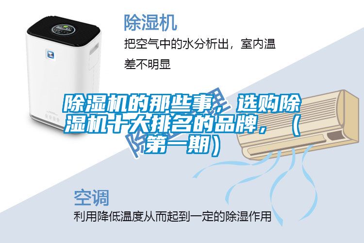 除濕機的那些事，選購除濕機十大排名的品牌，（第一期）